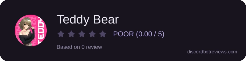 Rating widget preview for Teddy Bear