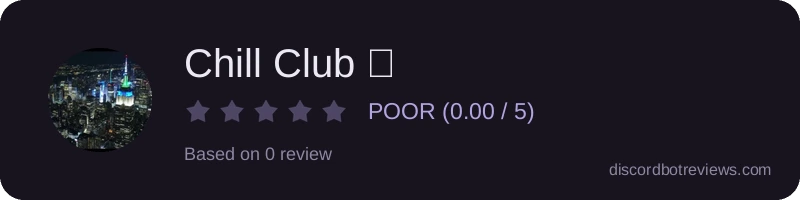 Rating widget preview for Chill Club 🍂