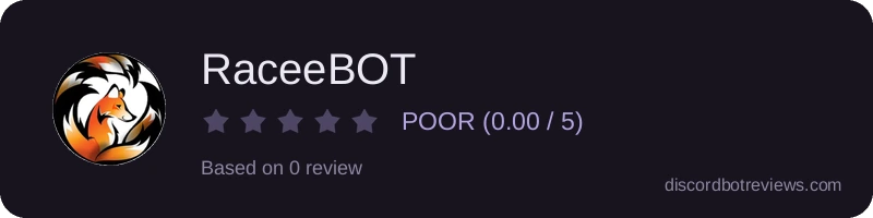 Rating widget preview for RaceeBOT