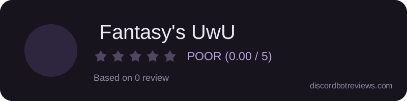 Rating widget preview for  Fantasy's UwU
