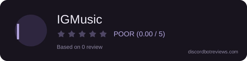 Rating widget preview for IGMusic