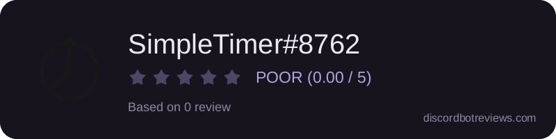 Rating widget preview for SimpleTimer#8762