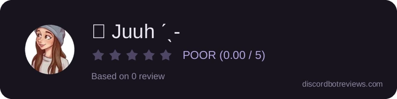 Rating widget preview for ツ Juuh ˊˎ-