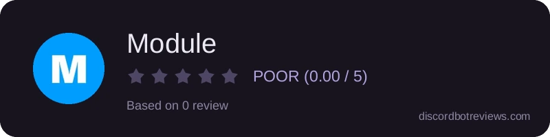 Rating widget preview for Module