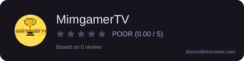 Rating widget preview for MimgamerTV