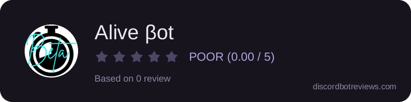 Rating widget preview for Alive βot