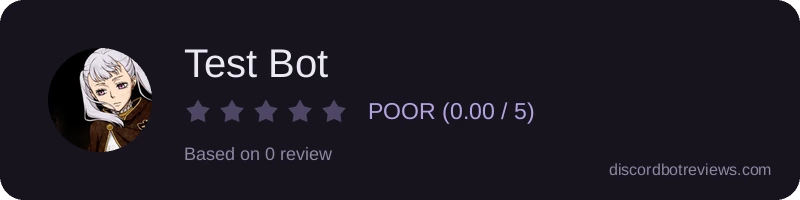 Rating widget preview for Test Bot