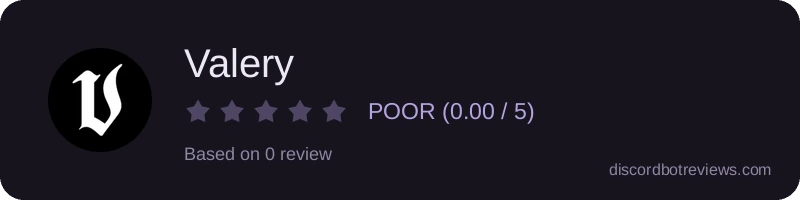Rating widget preview for Valery