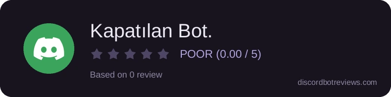 Rating widget preview for Kapatılan Bot.