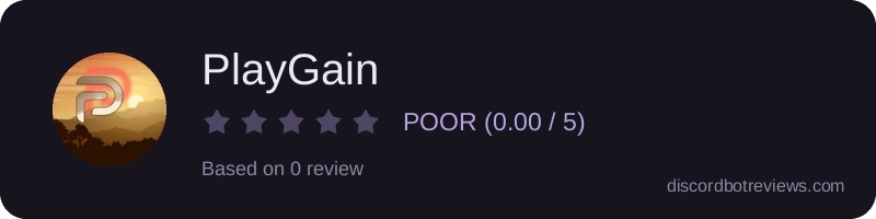Rating banner for PlayGain