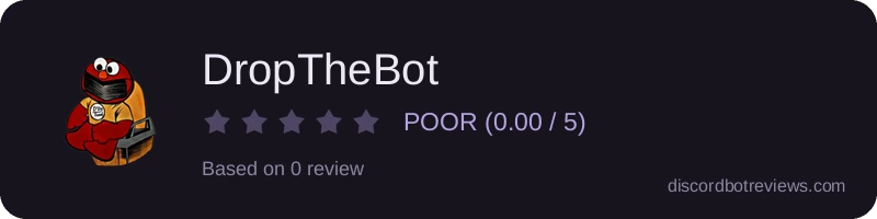 Rating banner for DropTheBot