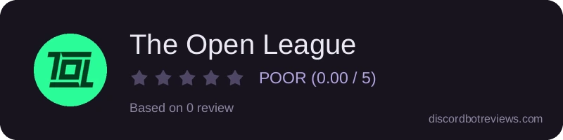 Rating widget preview for The Open League