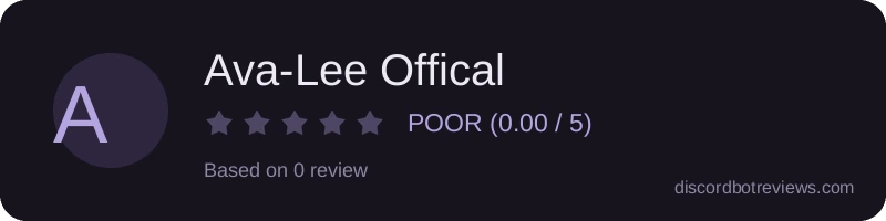 Rating widget preview for Ava-Lee Offical