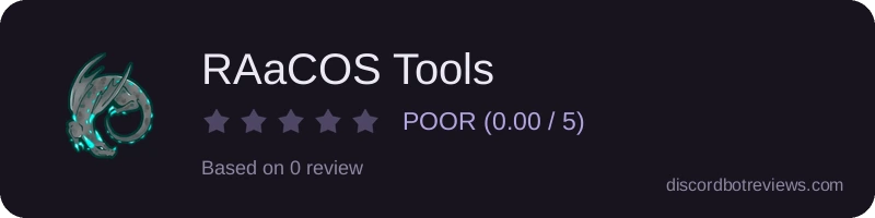 Rating widget preview for RAaCOS Tools