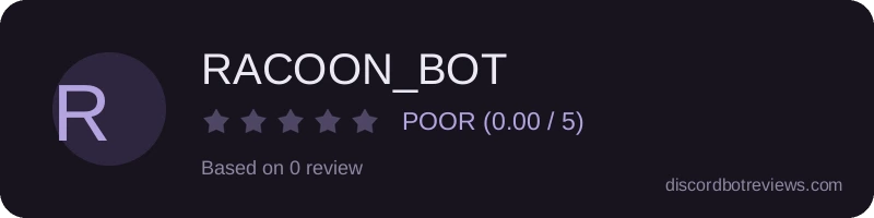 Rating widget preview for RACOON_BOT