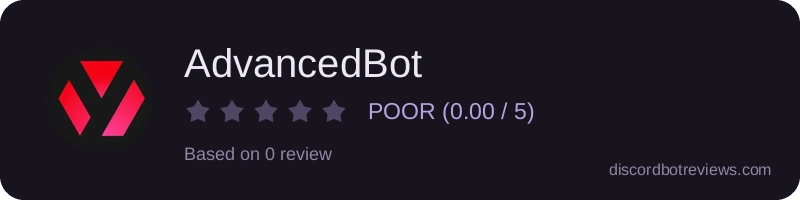 Rating widget preview for AdvancedBot