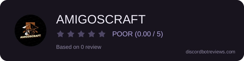 Rating widget preview for AMIGOSCRAFT