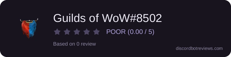 Rating widget preview for Guilds of WoW#8502