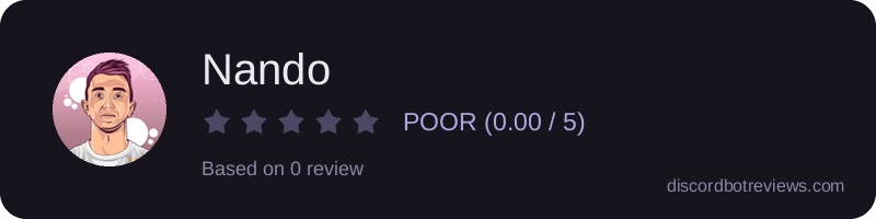 Rating widget preview for Nando