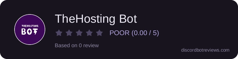 Rating widget preview for TheHosting Bot