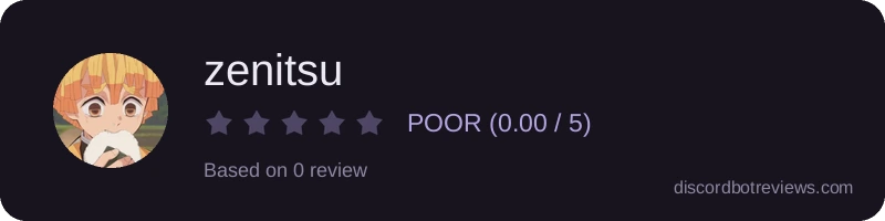 Rating widget preview for zenitsu
