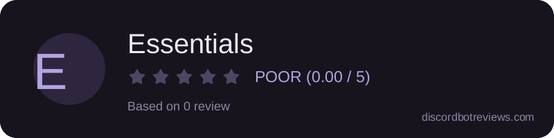 Rating banner for Essentials
