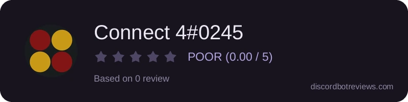 Rating widget preview for Connect 4#0245