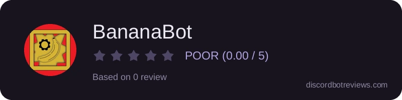 Rating widget preview for BananaBot