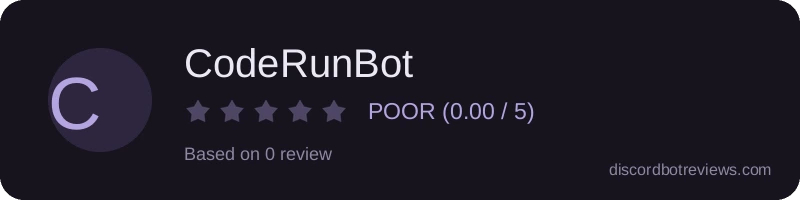 Rating banner for CodeRunBot
