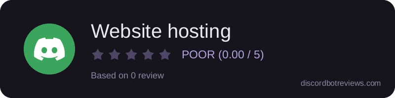 Rating widget preview for Website hosting