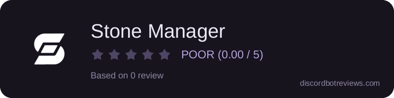 Rating widget preview for Stone Manager