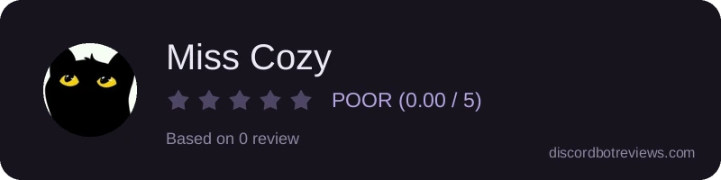 Rating widget preview for Miss Cozy