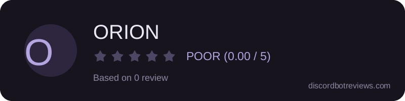 Rating banner for ORION