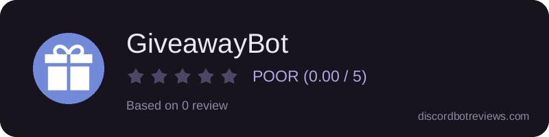Rating widget preview for GiveawayBot