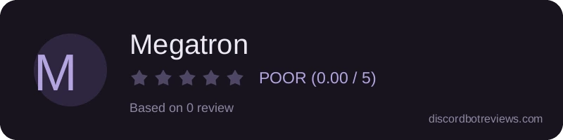 Rating widget preview for Megatron
