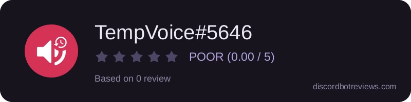 Rating banner for TempVoice#5646