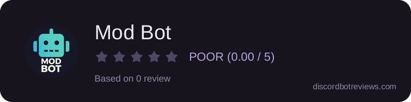 Rating widget preview for Mod Bot