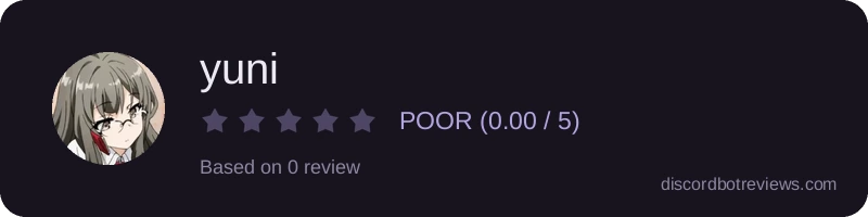 Rating widget preview for yuni