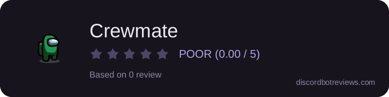 Rating widget preview for Crewmate