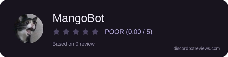 Rating widget preview for MangoBot