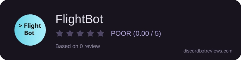 Rating widget preview for FlightBot