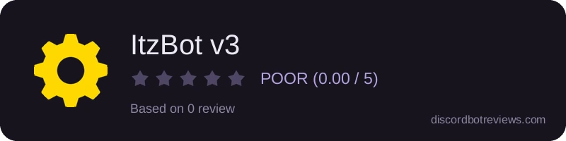 Rating widget preview for ItzBot v3