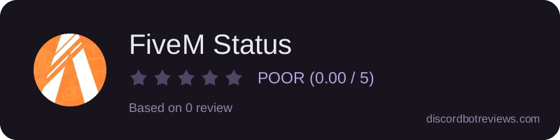 Rating widget preview for FiveM Status