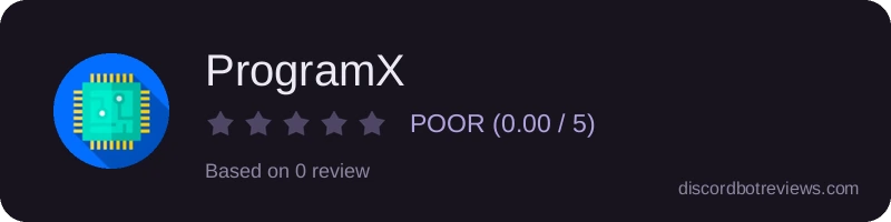 Rating widget preview for ProgramX