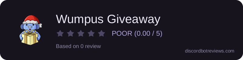 Rating widget preview for Wumpus Giveaway