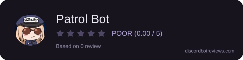 Rating widget preview for Patrol Bot