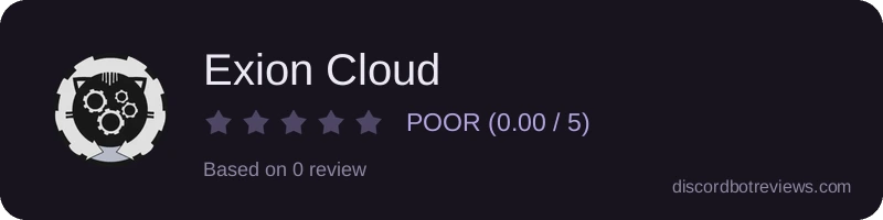Rating widget preview for Exion Cloud