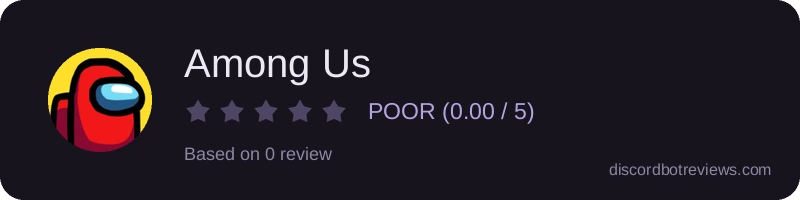 Rating widget preview for Among Us