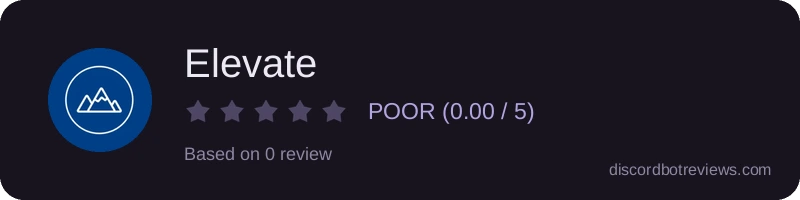Rating widget preview for Elevate