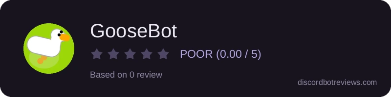 Rating widget preview for GooseBot